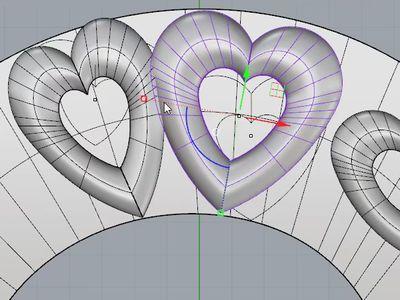 cuoricini superficie bombata