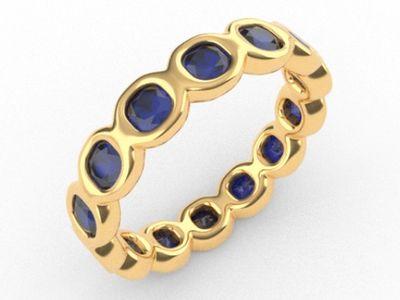 Bague pierre coussin